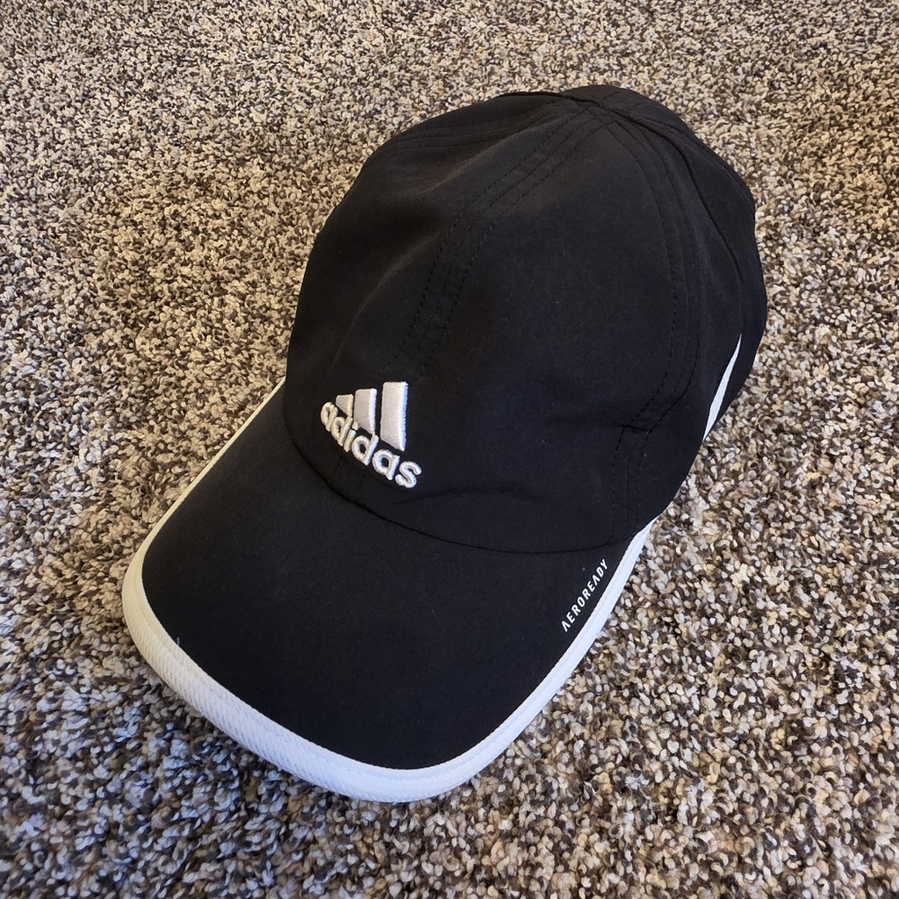 Adidas Unisex OSFA Cap Aeroready Black & White Adjustable Fit Hat